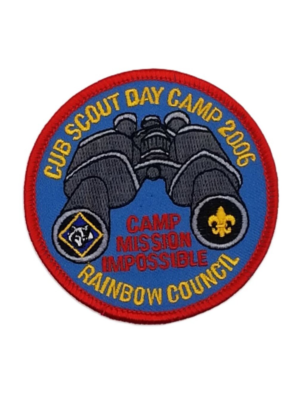 Vintage BSA Rainbow Council Cub Scout Day Camp Mission Impossible Patch 2006 NOS
